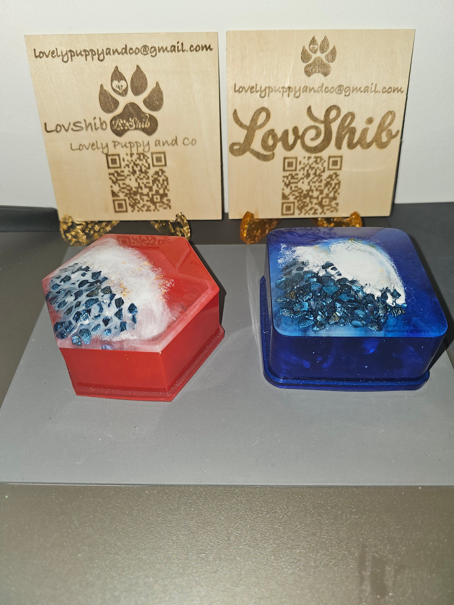 Boîte à bijoux en résine (1 pcs)