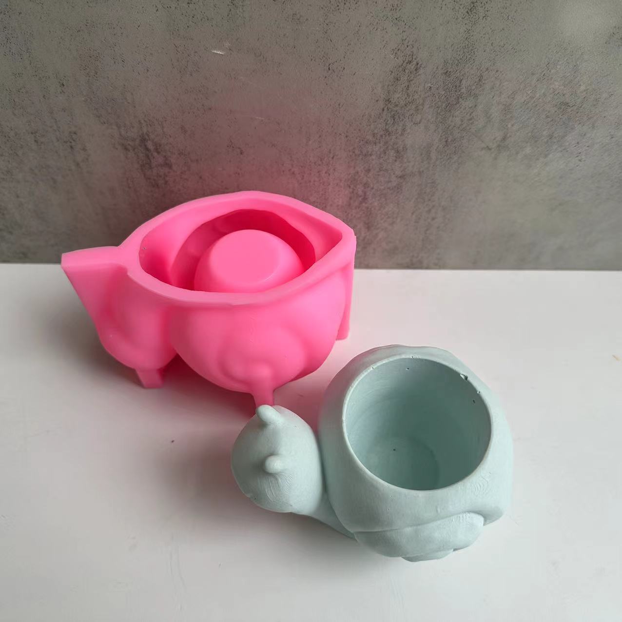 Moule en silicone, pot de fleur d'escargot "DropShib"