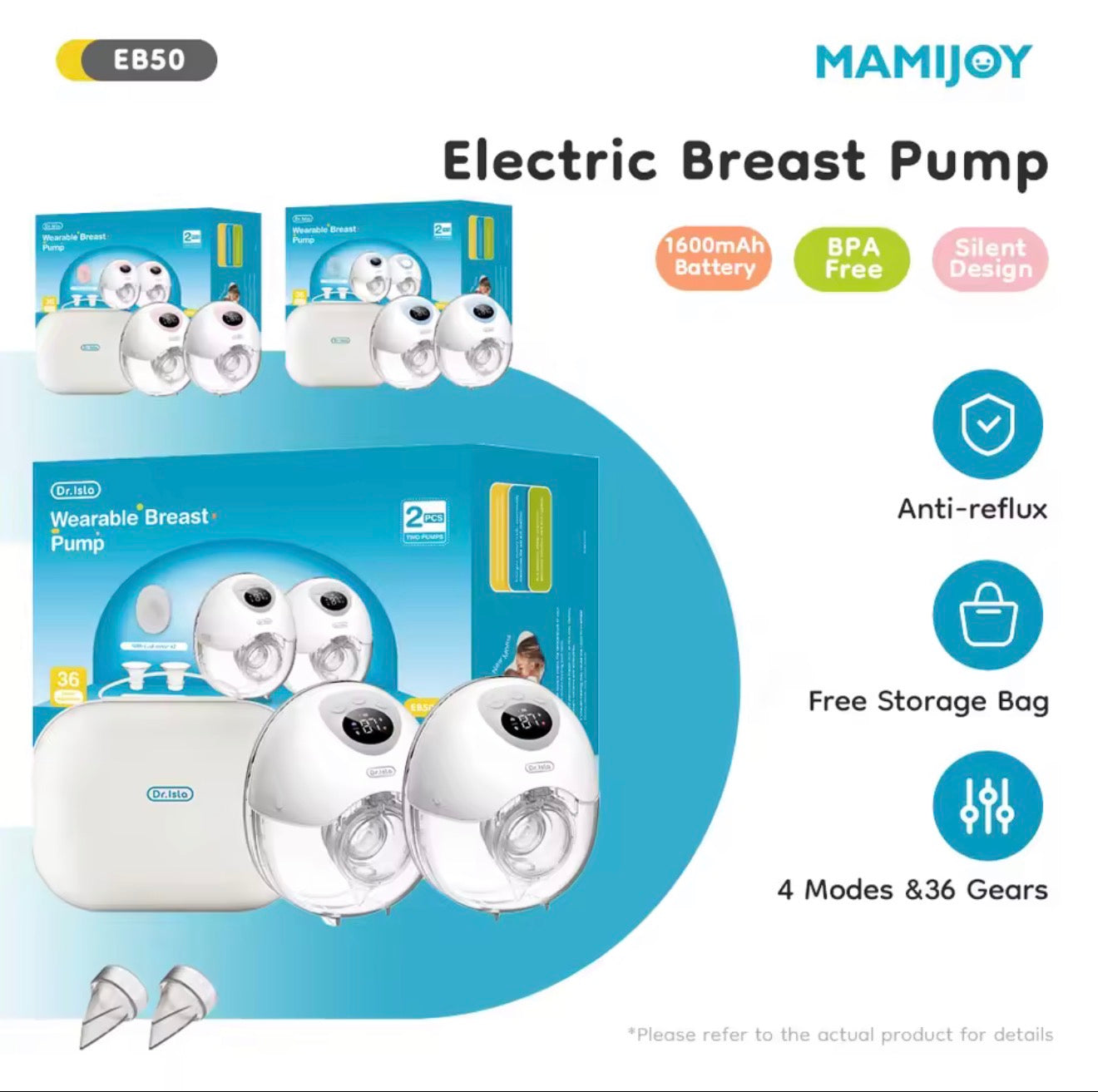 đ€ Tire-lait Ălectrique Portable Mains Libres â Double Pack