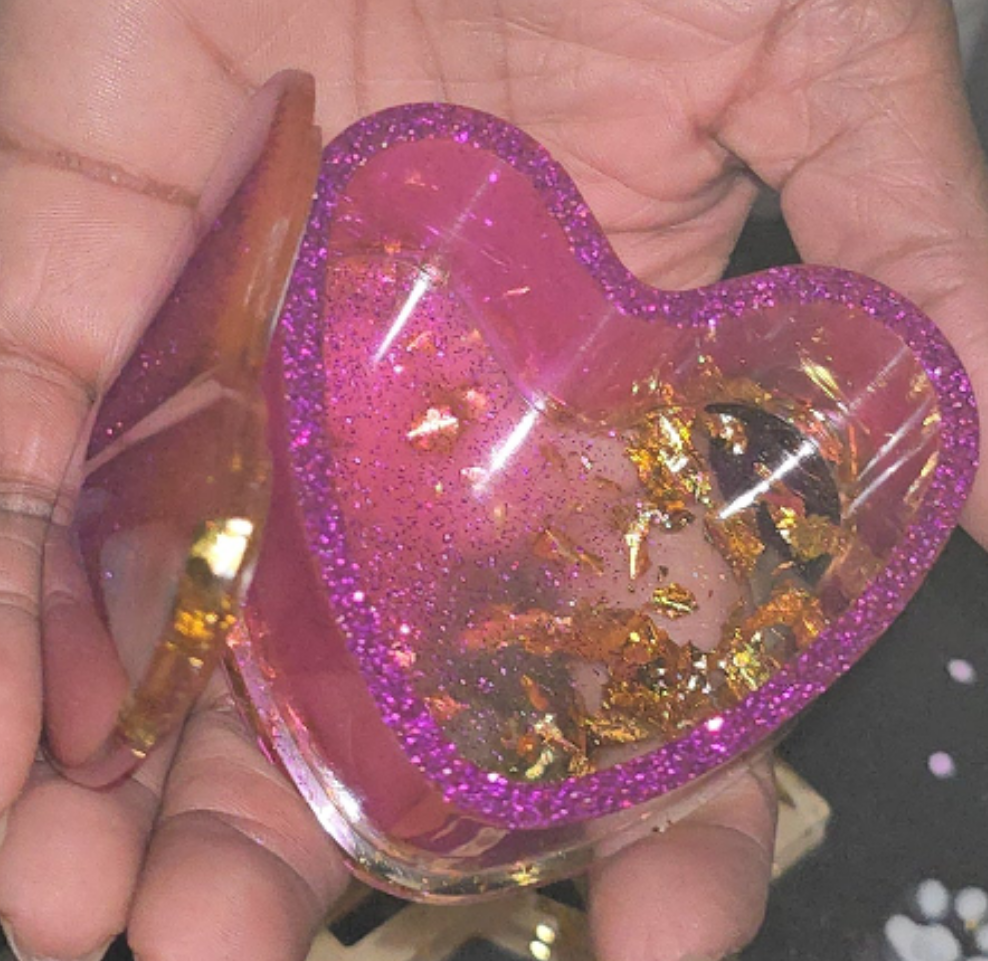 Boîte à bijoux en résine (1 pcs)