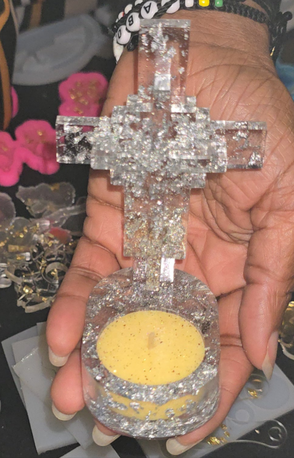 Bougeoirs en résine (1 pcs)