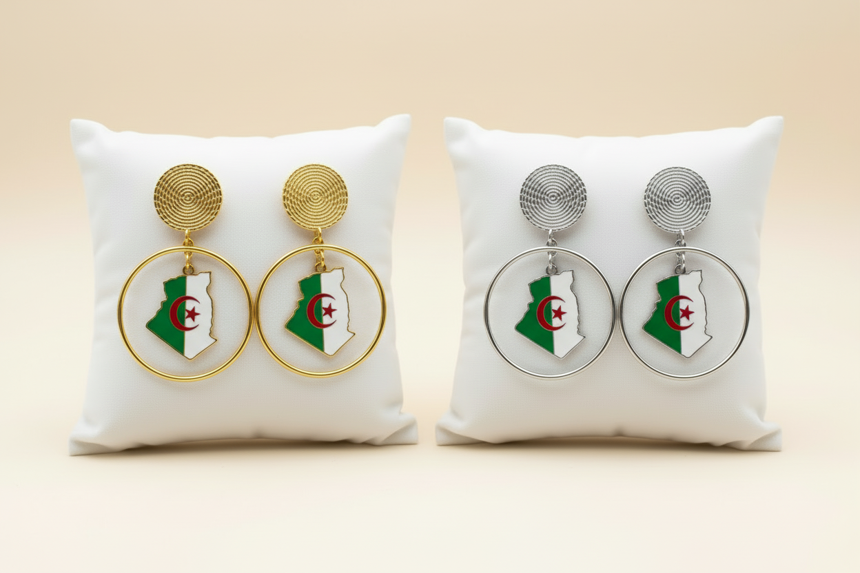 🌺 Boucles d’oreilles créole « KAWINA » Antilles/Guyane