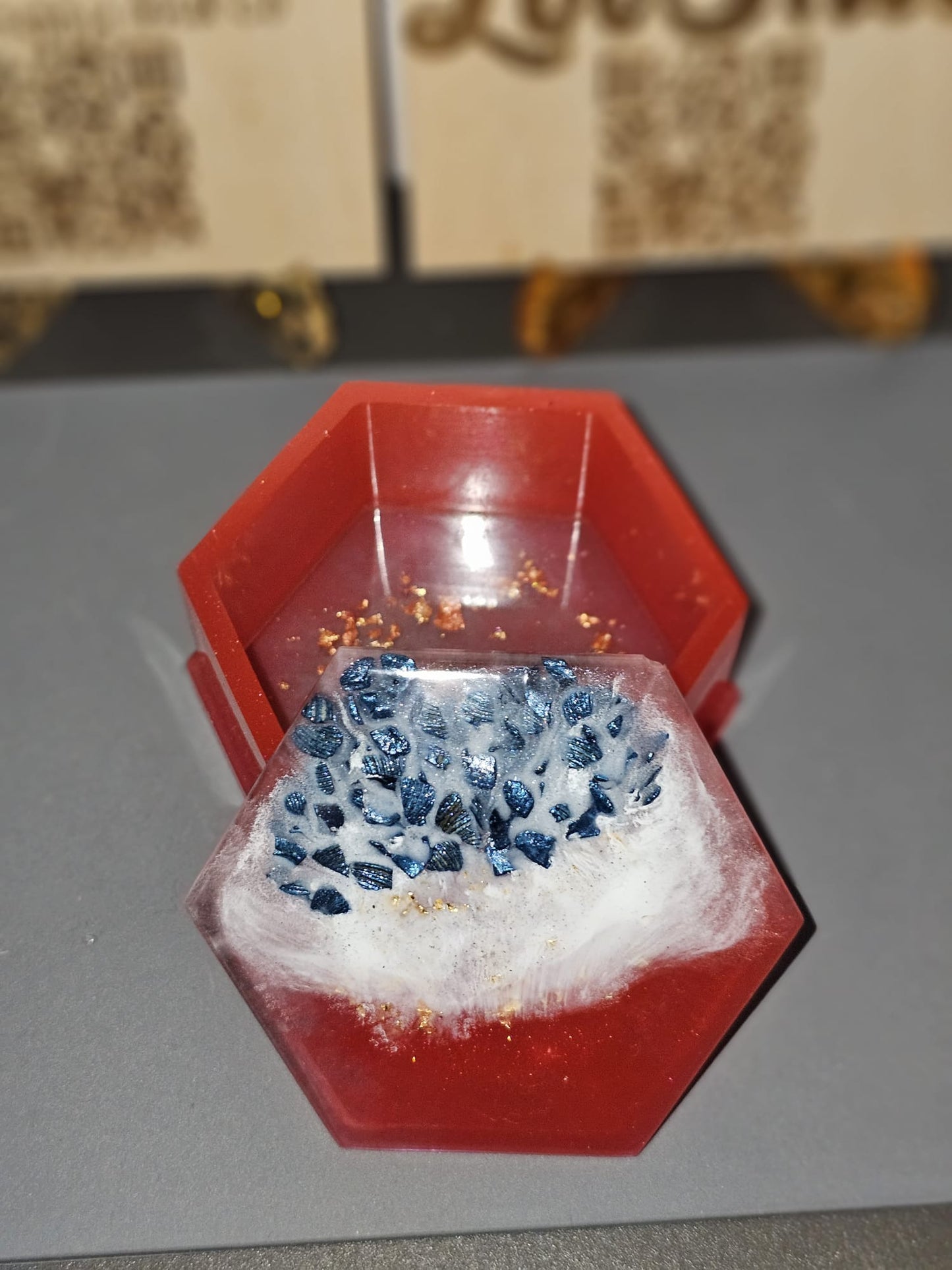 Boîte à bijoux en résine (1 pcs)