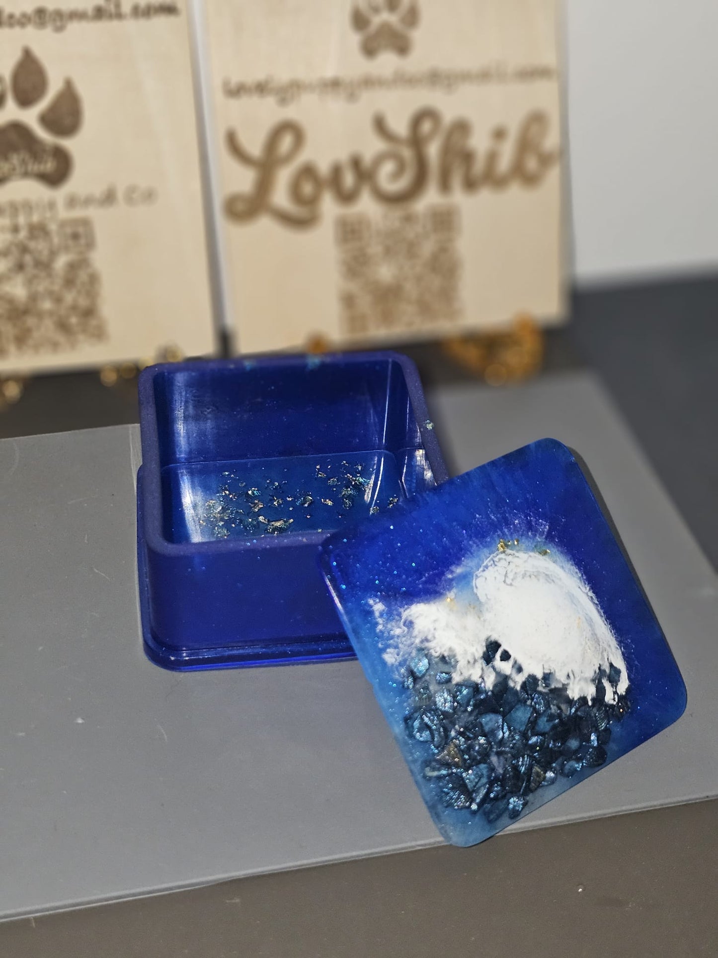 Boîte à bijoux en résine (1 pcs)