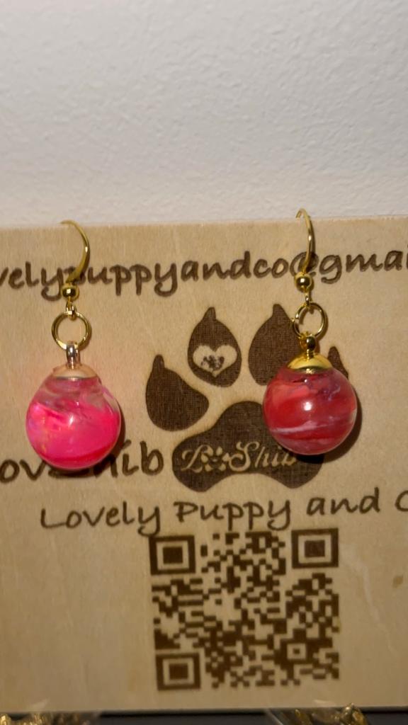 Boucles d'oreilles en résine Fantaisies (la paire)