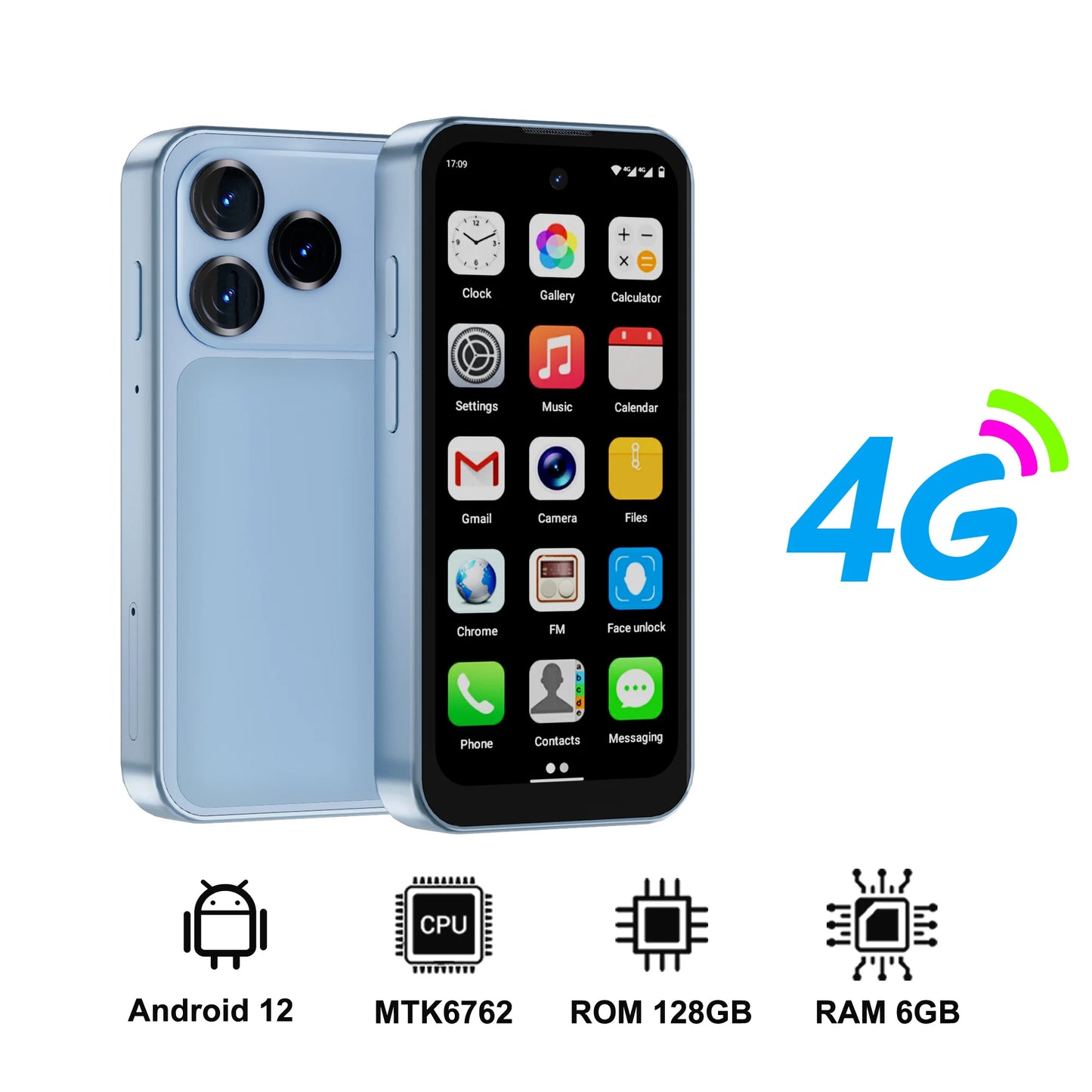 đ±Mini Smartphone Android 12 de poche 4G LTE â Double SIM - Nouveau modĂšle