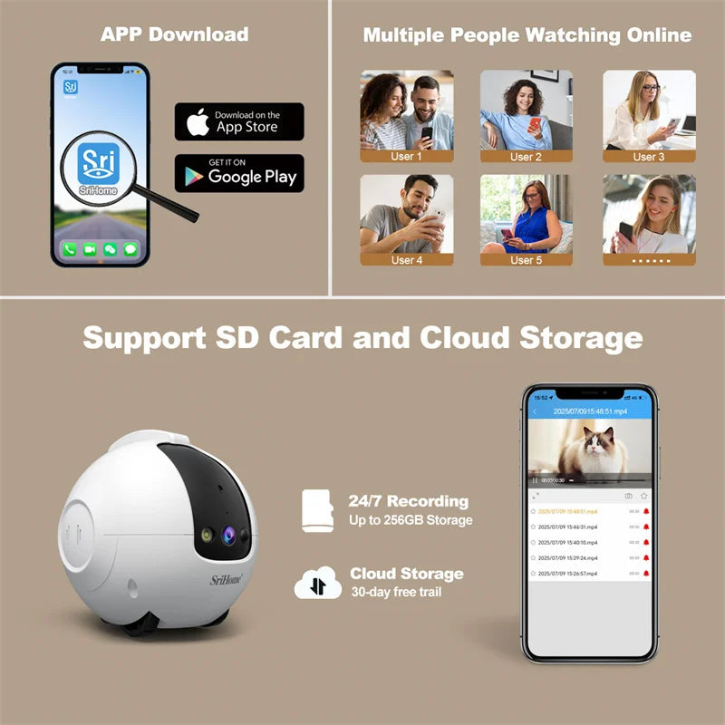 đč CamĂ©ra Intelligente ConnectĂ© DH013 â Robot Mobile HD WiFi - Jeux interactif pour Chat