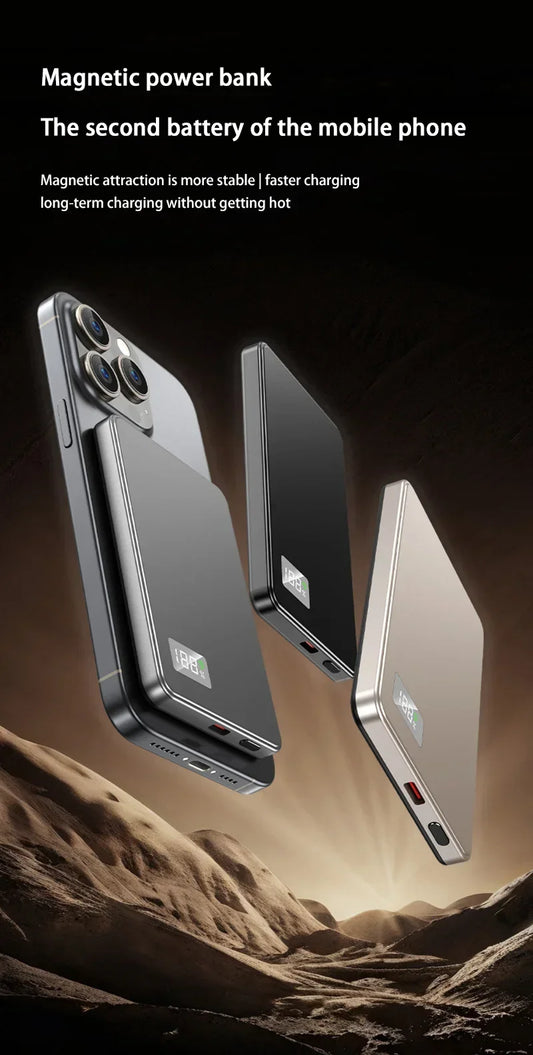 đđ± Chargeur Externe Sans Fil MagSafe â Charge Rapide avec Ăcran TFT