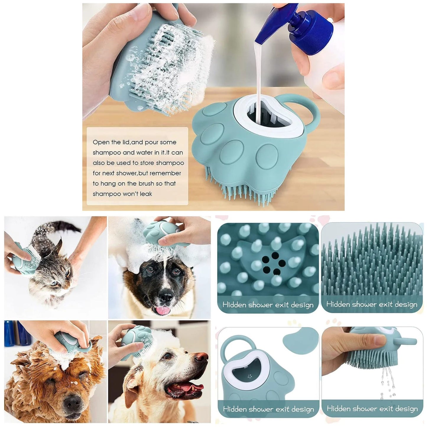 Brosse shampoing modèle patte "DropShib"