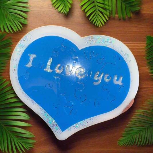 Puzzle 3D en forme de cĆur avec message "i love you" (1 pcs)