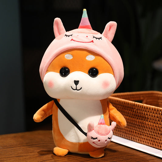 Peluche mignon Shiba inu multisituation "DropShib"