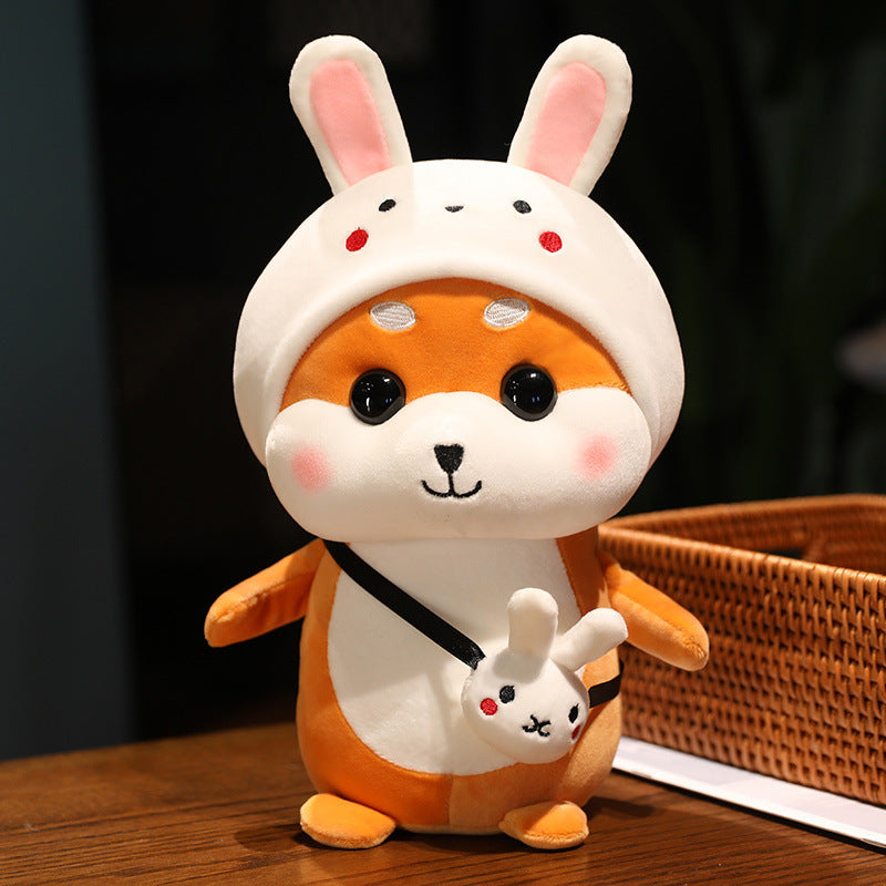 Peluche mignon Shiba inu multisituation "DropShib"