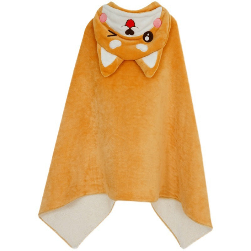 Cape à capuche couverture modèle chien "DropShib"