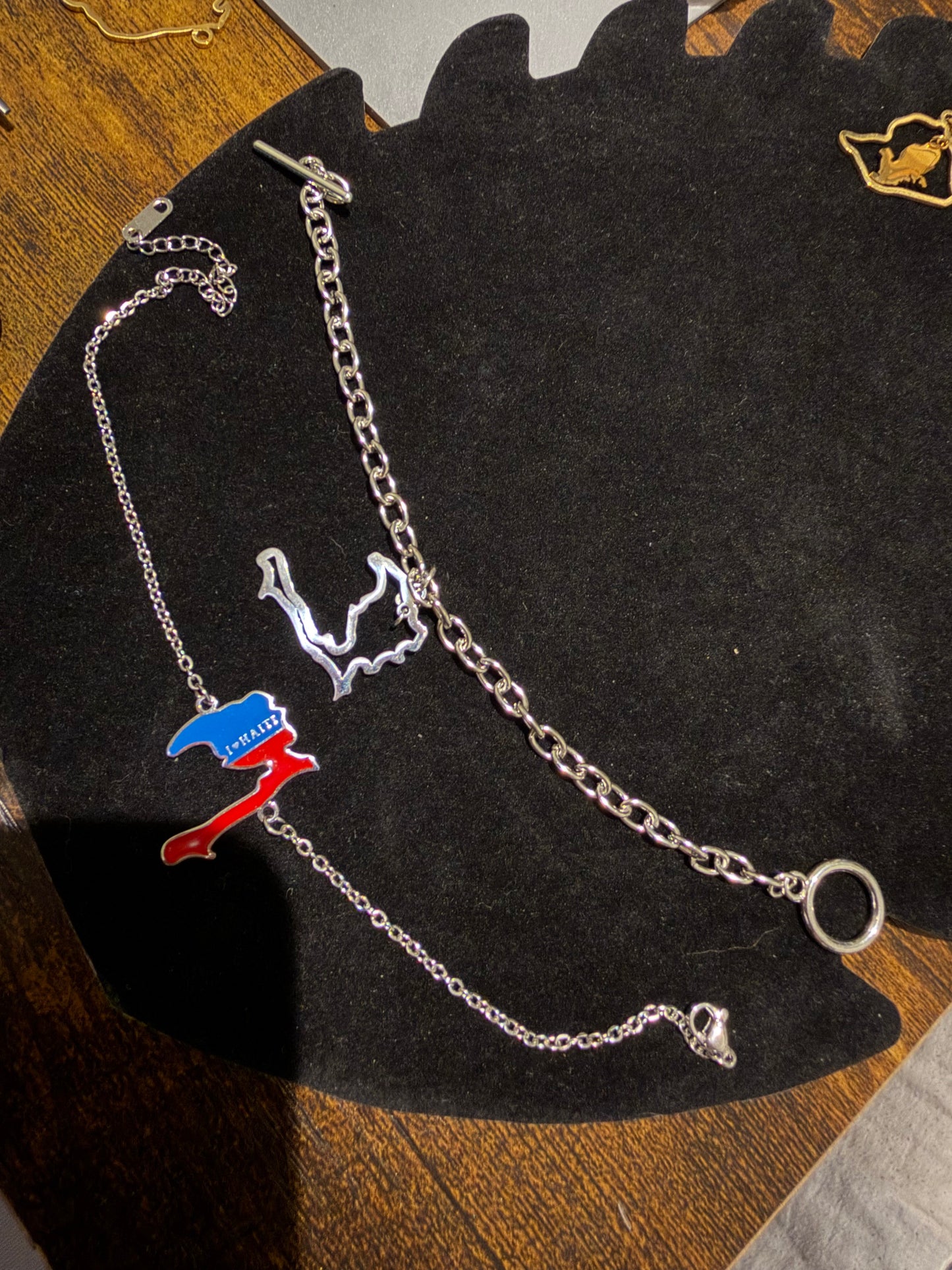 ⛓️✨ Bracelets Ajustables en Acier Inoxydable – Cartes Guadeloupe, Martinique 🇲🇶, Guyane 🇬🇫 & Réunion 🇷🇪