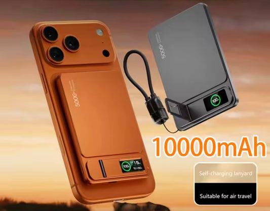 🔋📱 Chargeur Externe Sans Fil MagSafe 3 en 1 – Charge Rapide avec Écran TFT