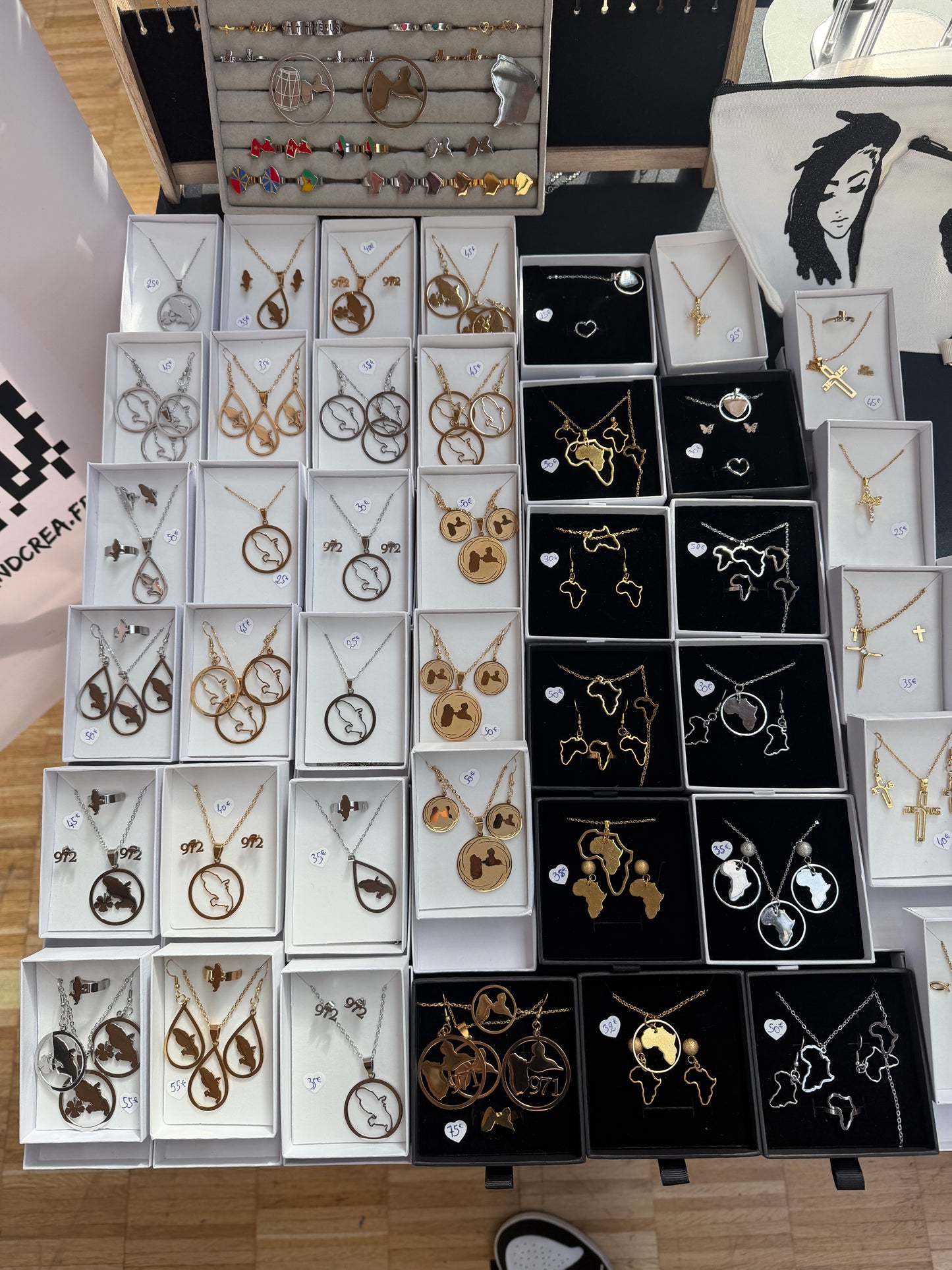 💎 Coffrets Bijoux Afro-Caraïbes acier inoxydable