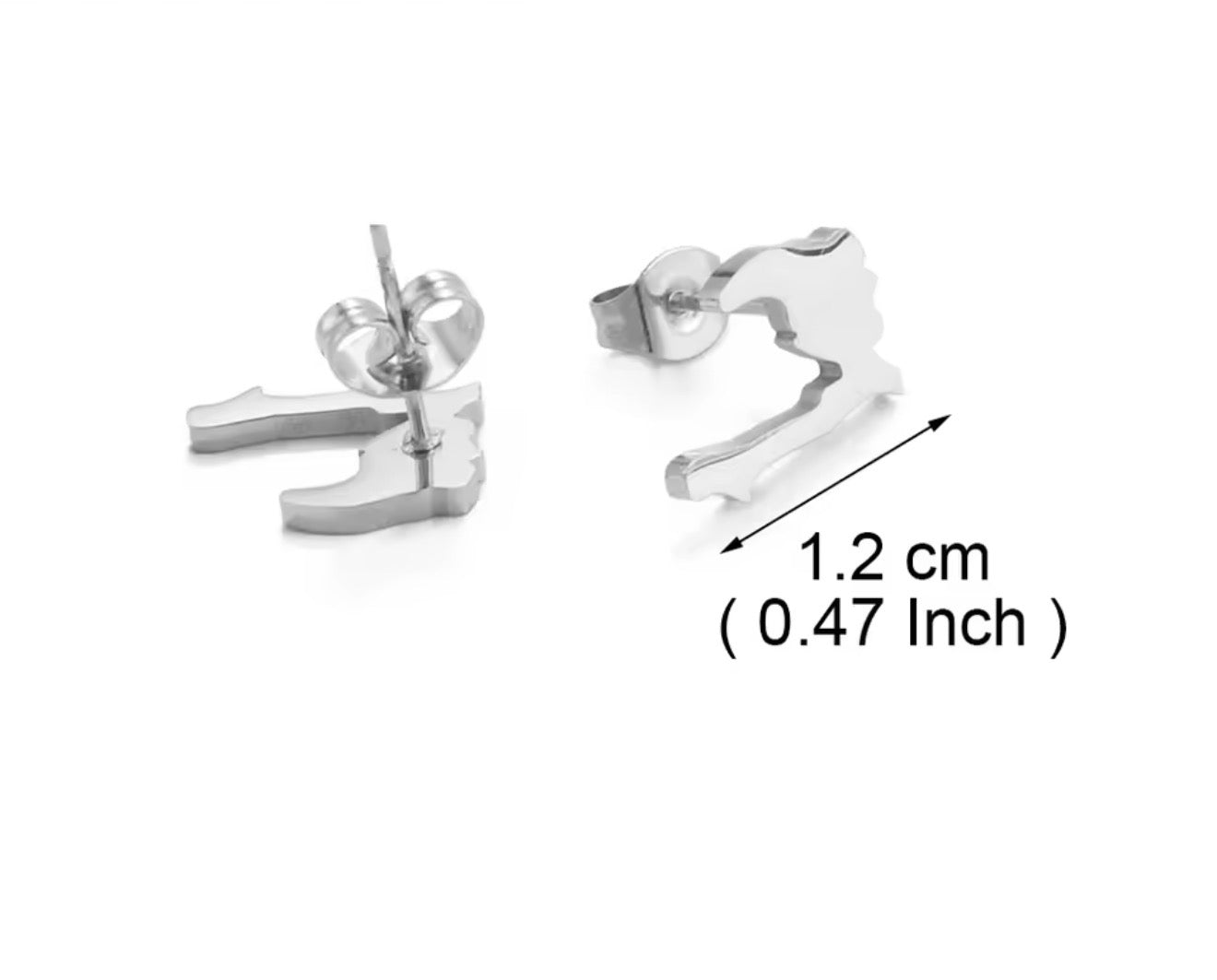 ✨ Boucles d’Oreilles en Acier Inoxydable – Carte de la Guadeloupe, Martinique 🇲🇶, Guyane 🇬🇫 & Réunion 🇷🇪