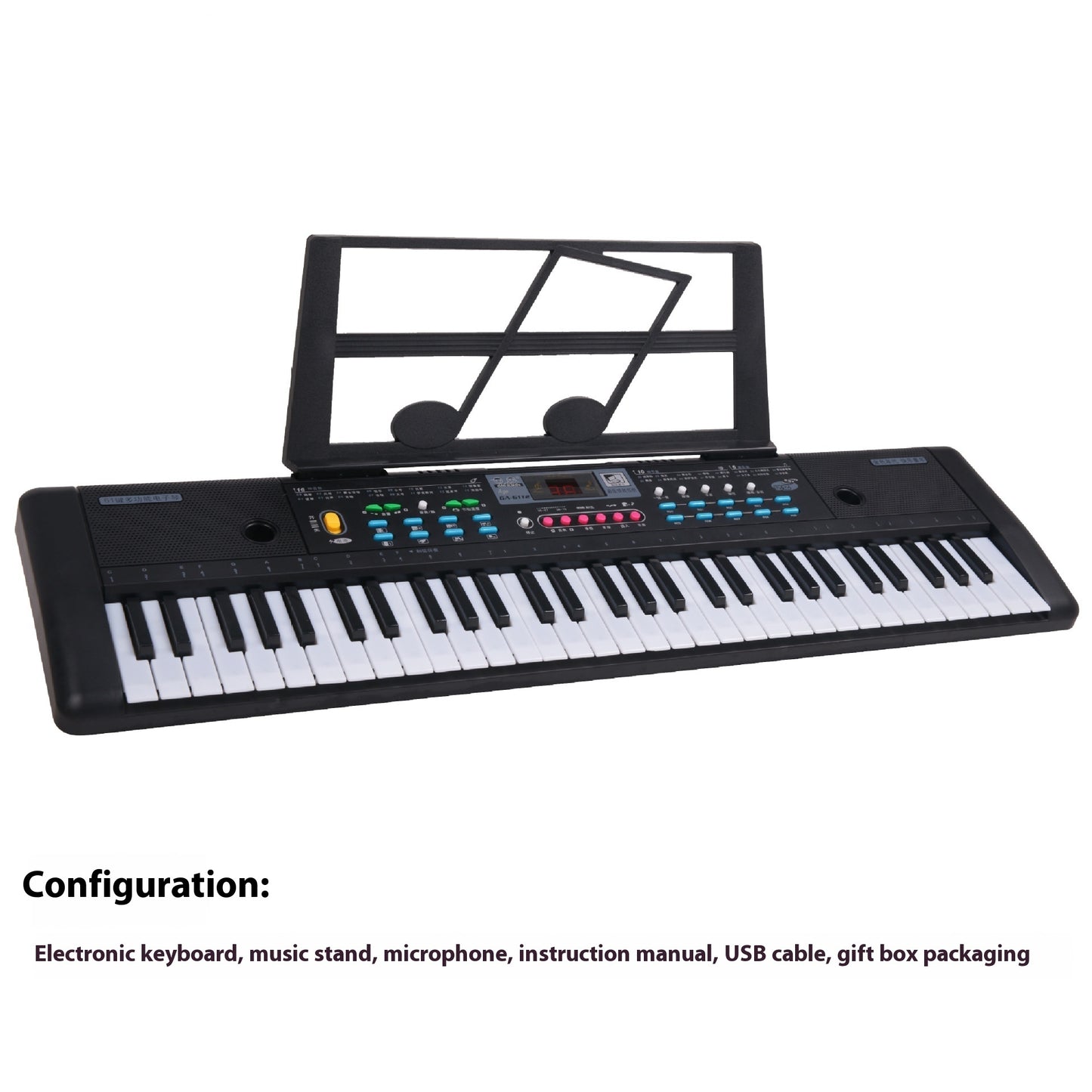 🎹🎤 Piano Clavier Électronique Musical 61 Touches avec Microphone