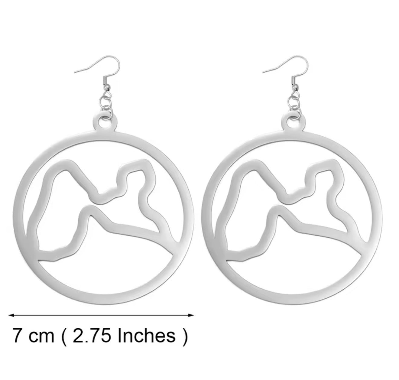 ✨ Boucles d’Oreilles en Acier Inoxydable – Carte de la Guadeloupe