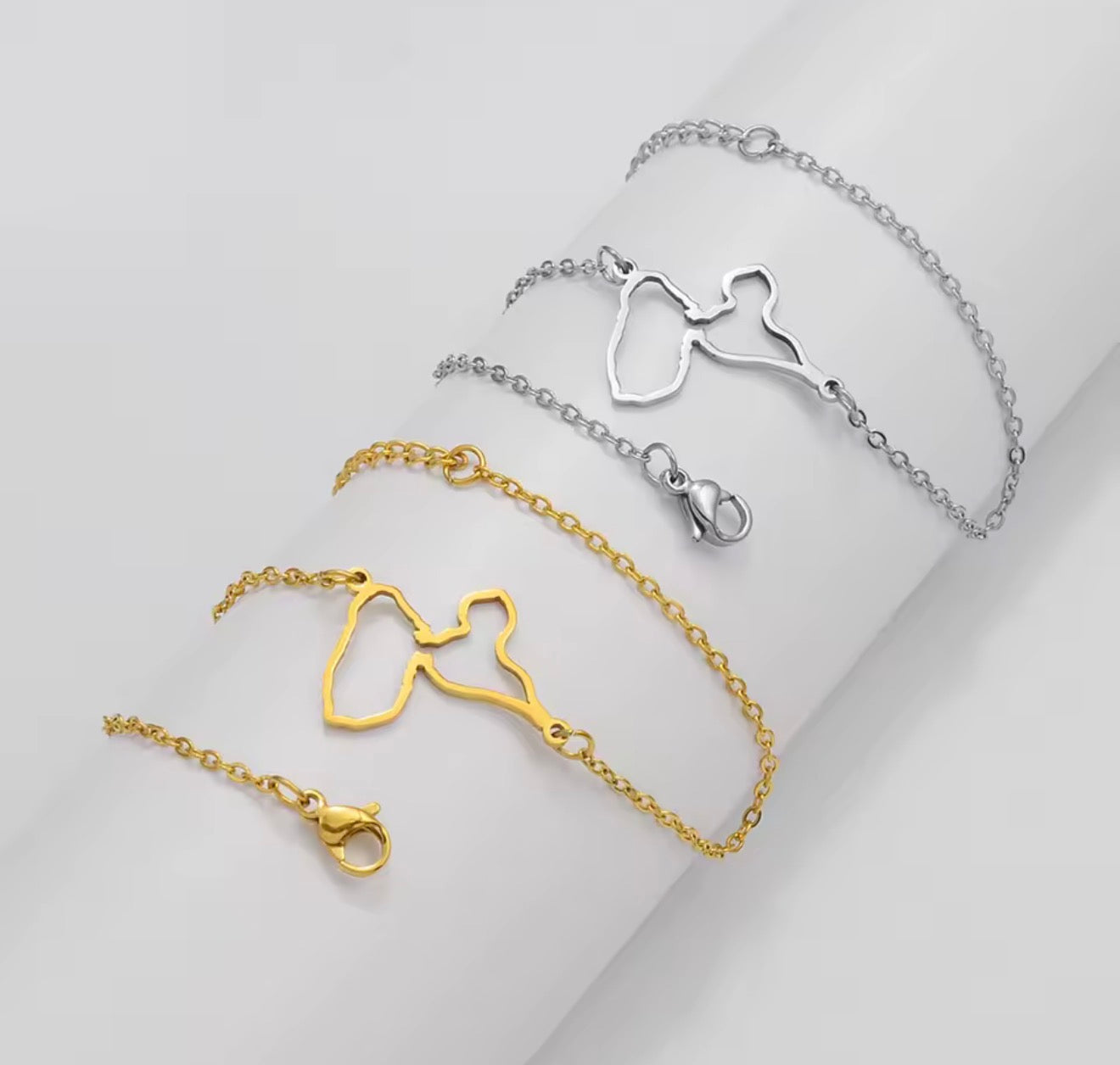 ✨⛓️ Bracelet, chaine de cheville ou collier en Acier Inoxydable rond – Carte de la Guadeloupe