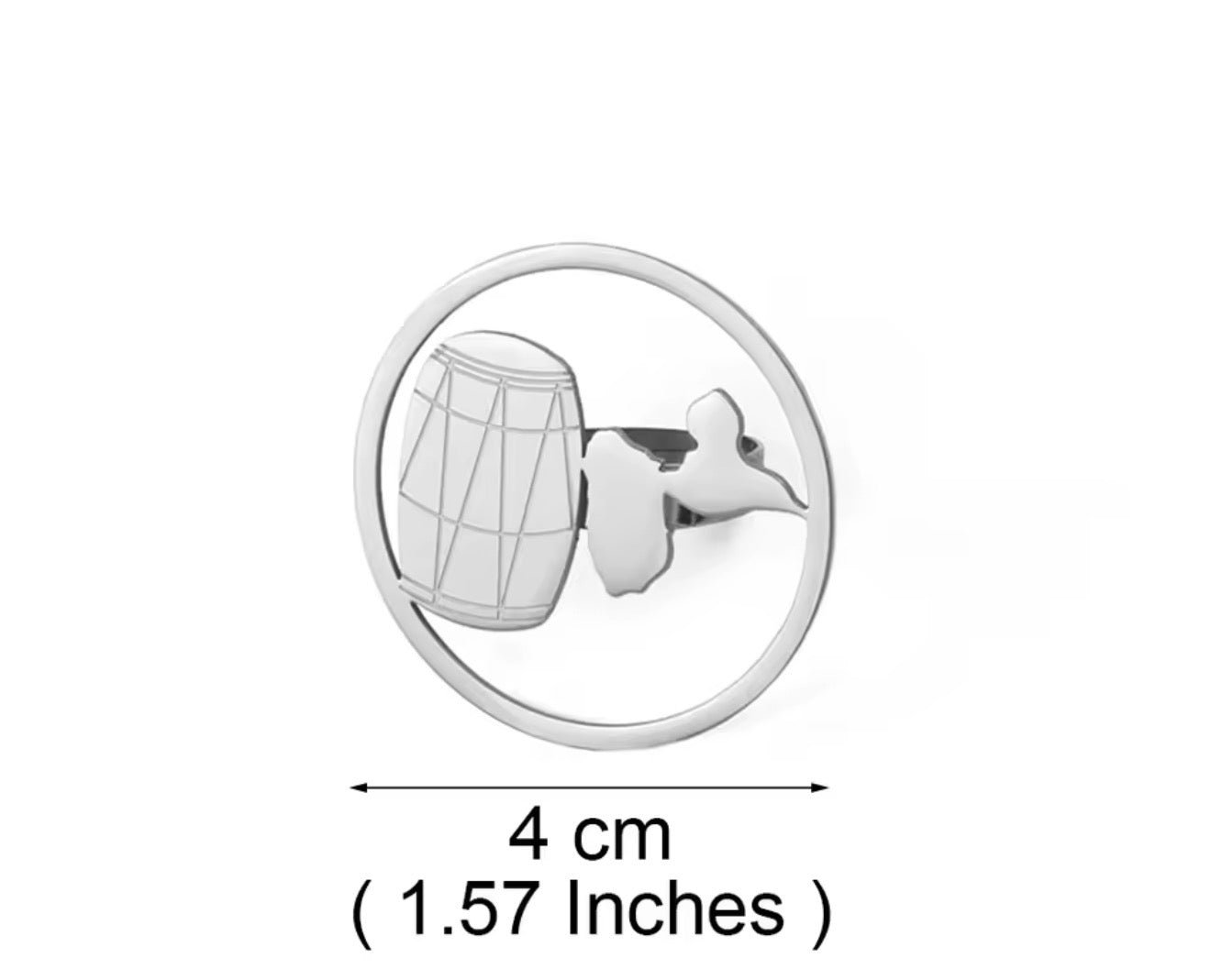 💍✨ Grande Bague Ronde en Acier Inox ajustable – Carte de la Guadeloupe & Madagascar 🇲🇬