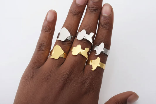 💍✨ Petites Bagues Ajustables en Acier Inoxydable – Guadeloupe, Martinique🇲🇶, Guyane🇬🇫 & Réunion🇷🇪