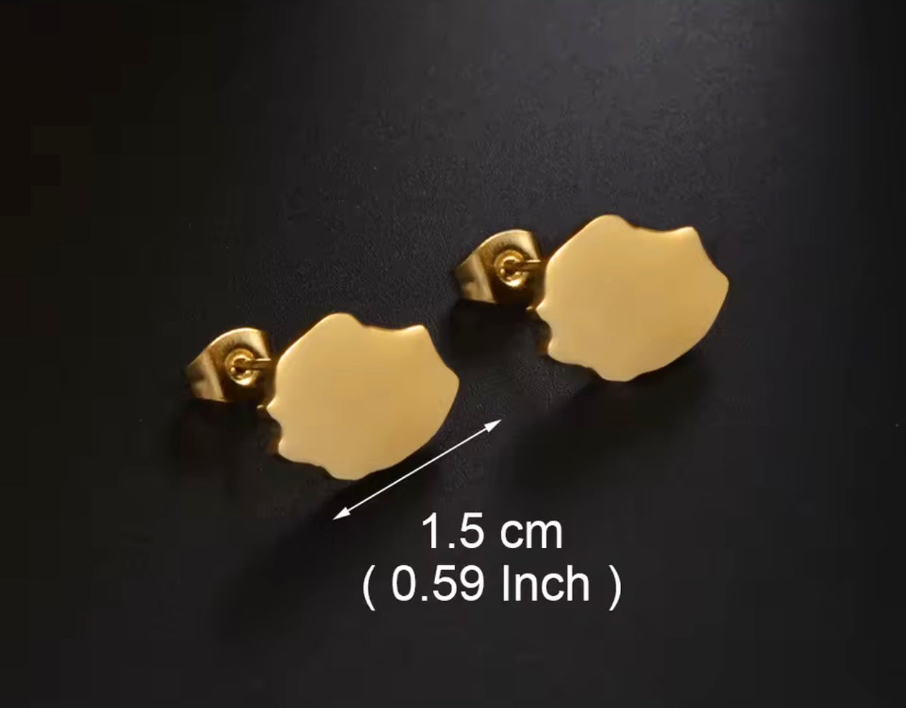✨ Boucles d’Oreilles en Acier Inoxydable – Carte de la Guadeloupe, Martinique 🇲🇶, Guyane 🇬🇫 & Réunion 🇷🇪