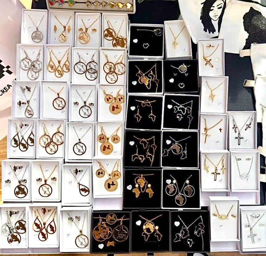 💎 Coffrets Bijoux Afro-Caraïbes acier inoxydable