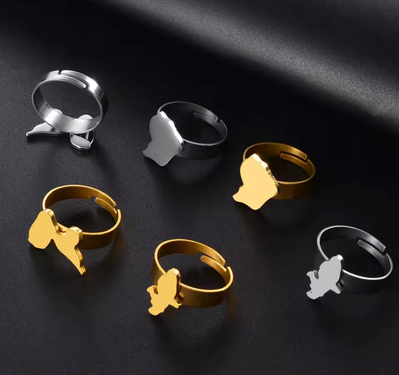 💍✨ Petites Bagues Ajustables en Acier Inoxydable – Guadeloupe, Martinique🇲🇶, Guyane🇬🇫 & Réunion🇷🇪