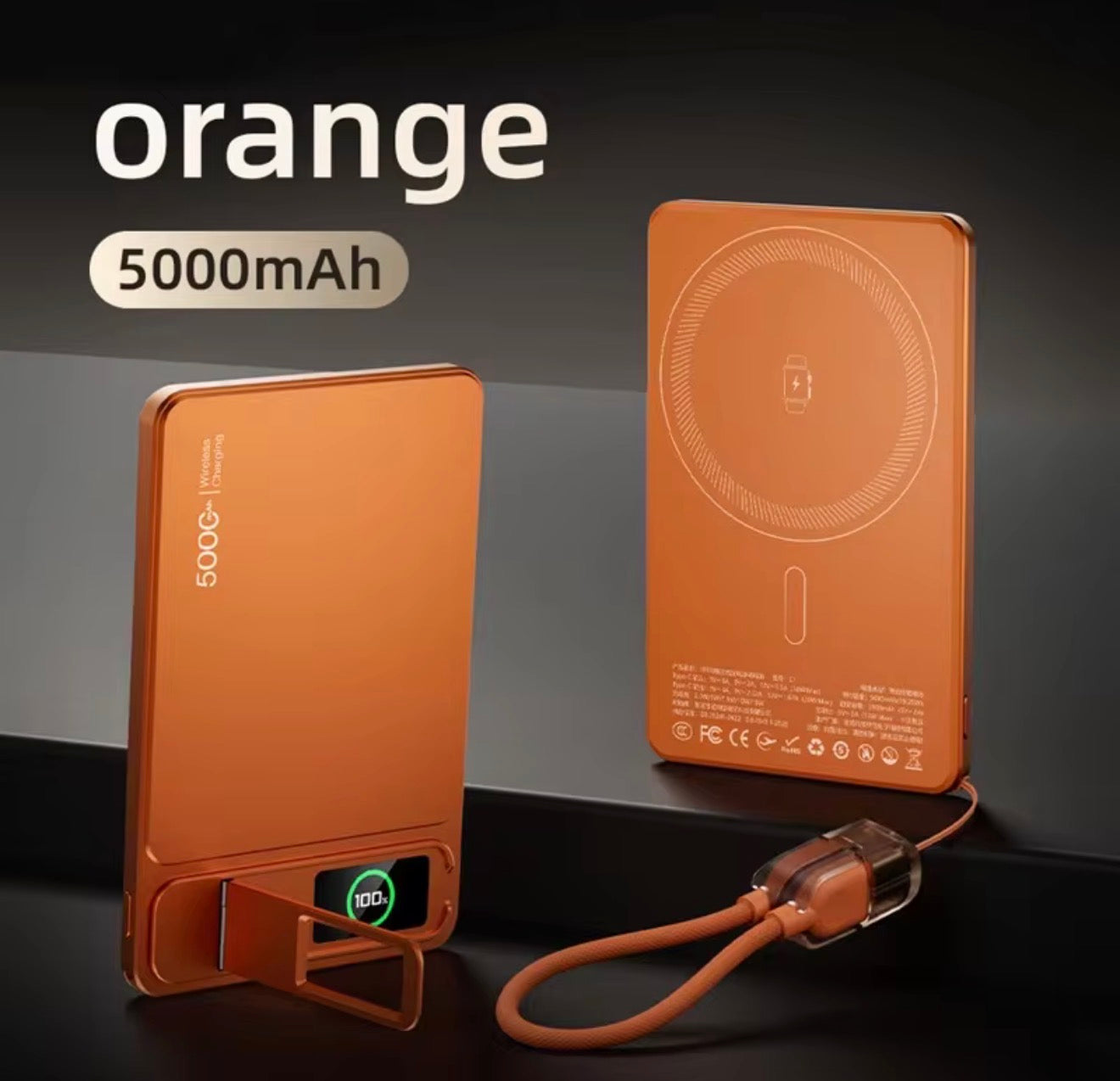 🔋📱 Chargeur Externe Sans Fil MagSafe 3 en 1 – Charge Rapide avec Écran TFT