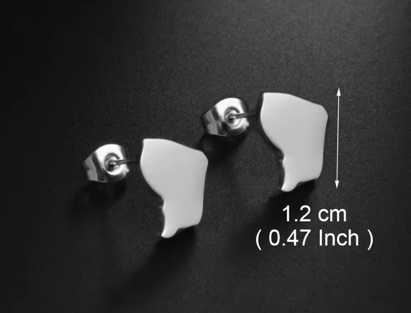 ✨ Boucles d’Oreilles en Acier Inoxydable – Carte de la Guadeloupe, Martinique 🇲🇶, Guyane 🇬🇫 & Réunion 🇷🇪