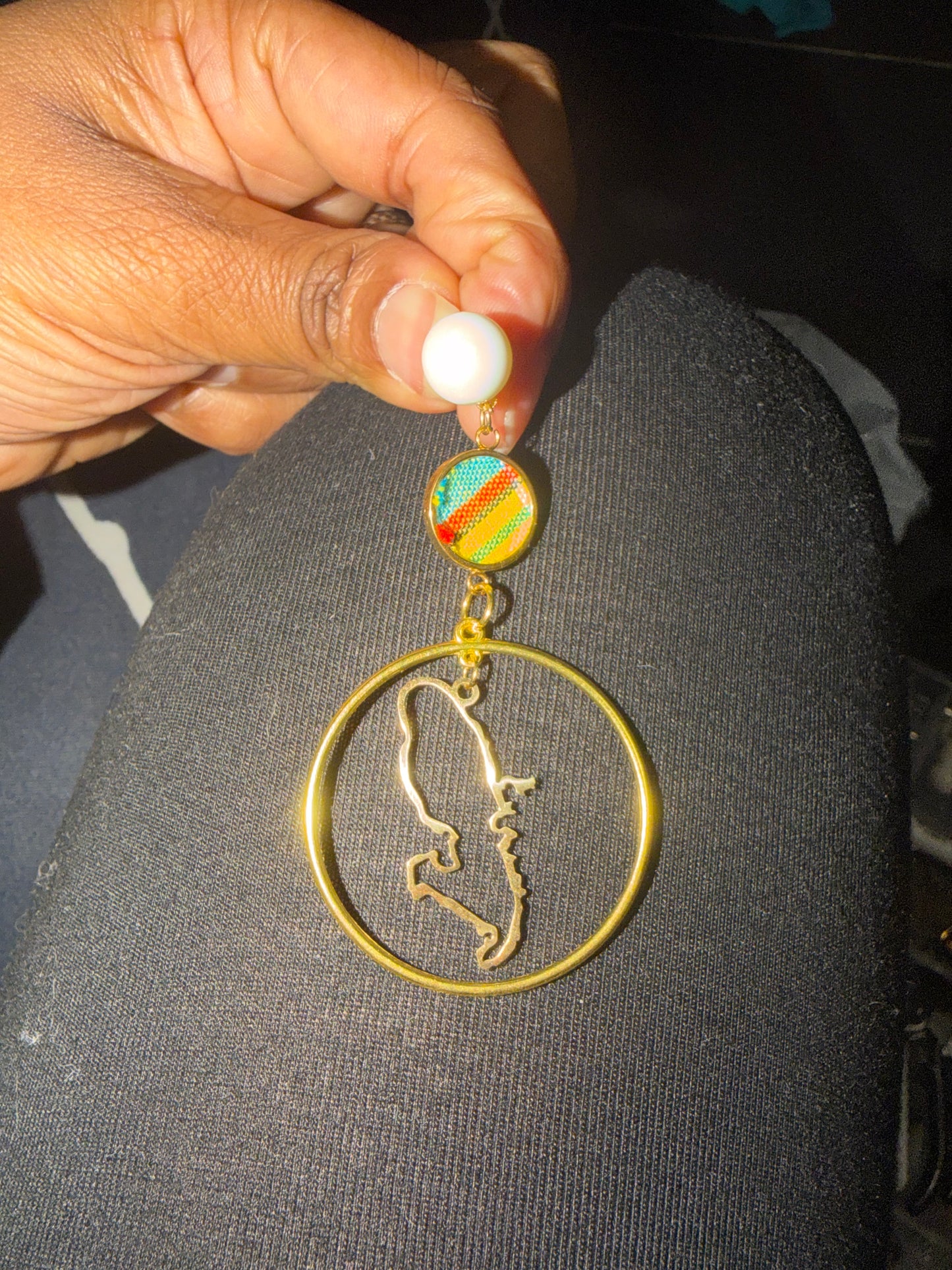 🌺 Boucles d’Oreilles madras «MADRÉLYA» Antilles/Guyane
