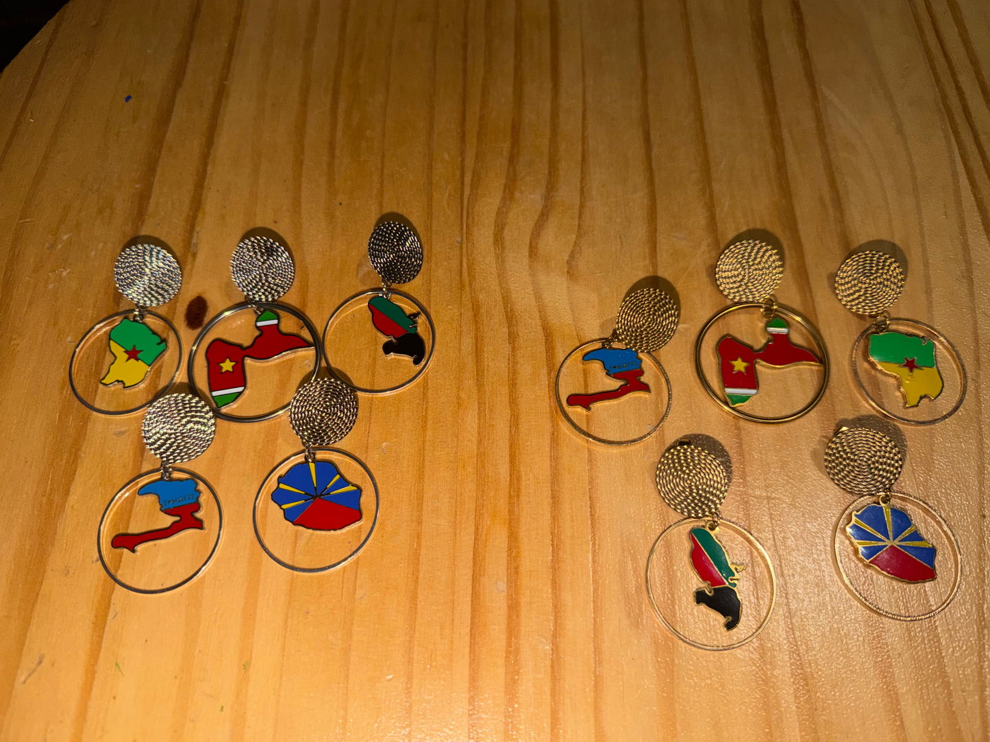 🌺 Boucles d’oreilles créole « KAWINA » Antilles/Guyane