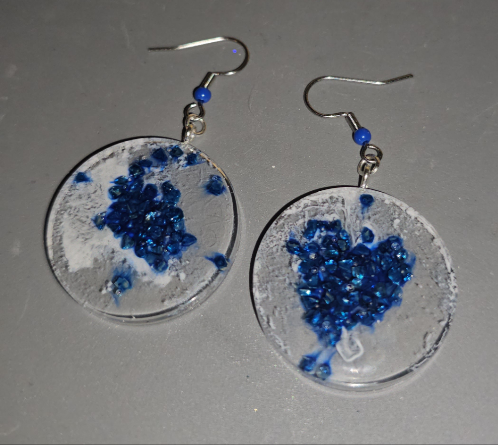 Boucles d'oreilles en résine Fantaisies (la paire)
