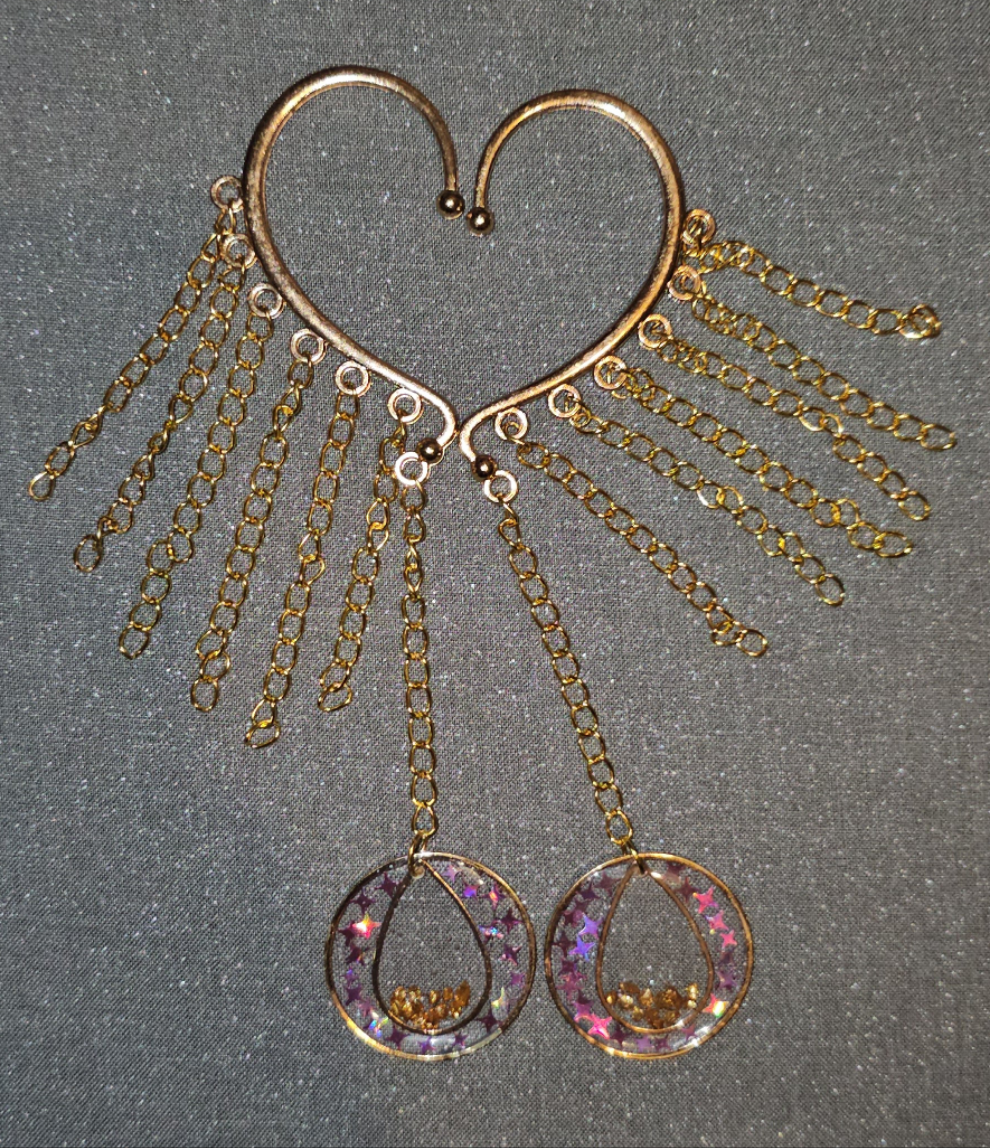 Boucles d'oreilles en résine Fantaisies (la paire)