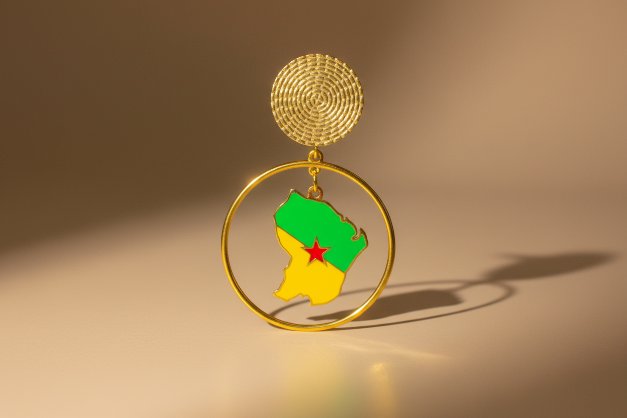 🌺 Boucles d’oreilles créole « KAWINA » Antilles/Guyane