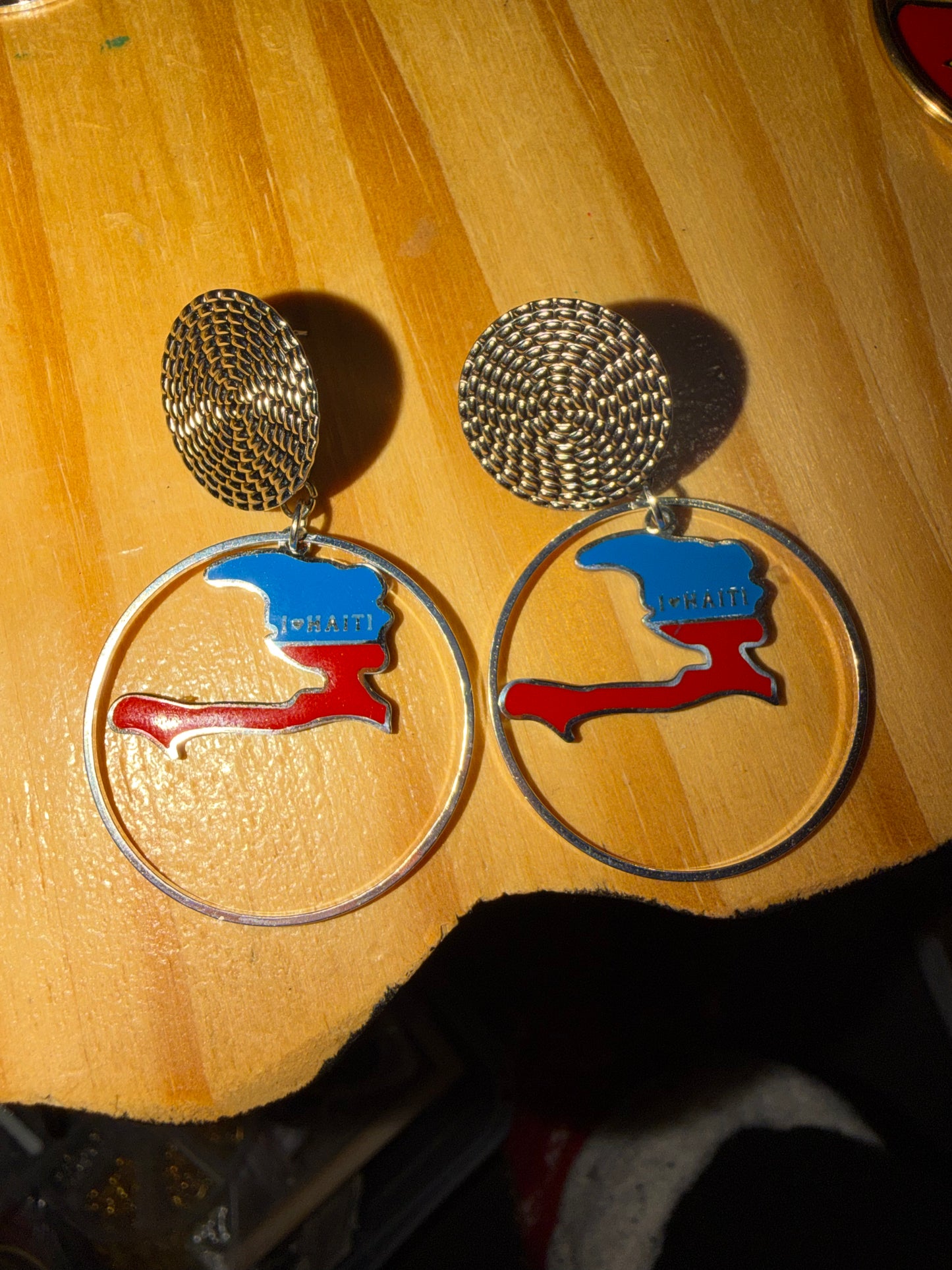 🌺 Boucles d’oreilles créole « KAWINA » Antilles/Guyane