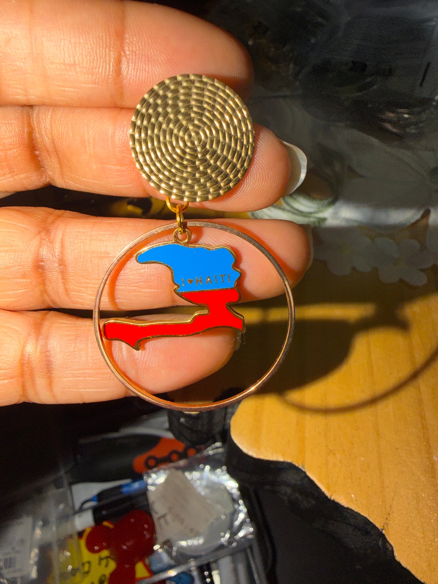🌺 Boucles d’oreilles créole « KAWINA » Antilles/Guyane