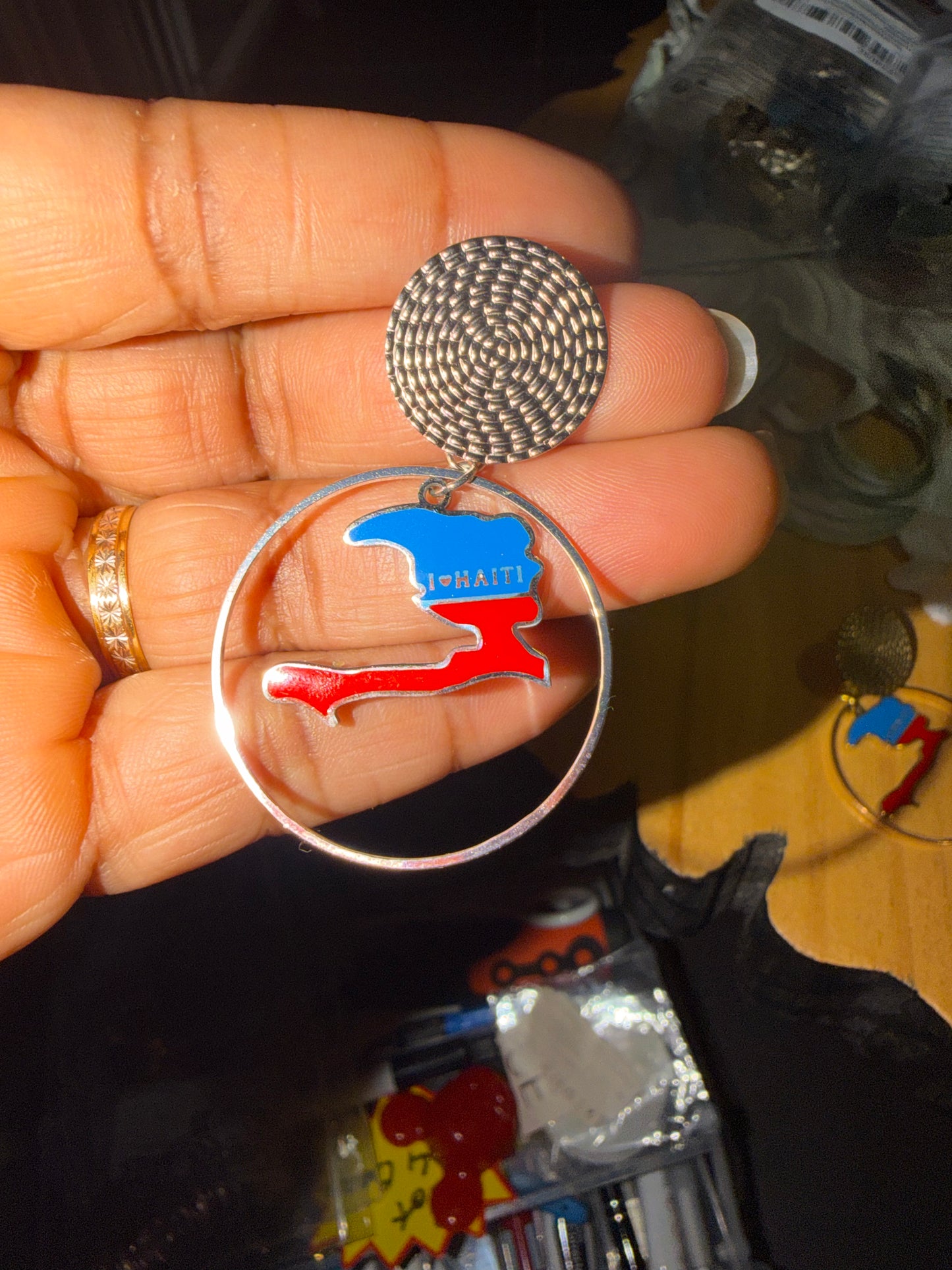 🌺 Boucles d’oreilles créole « KAWINA » Antilles/Guyane