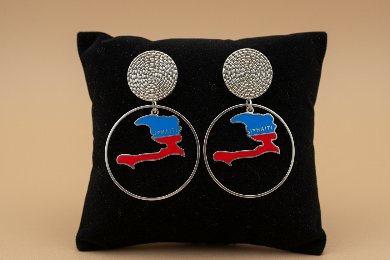 🌺 Boucles d’oreilles créole « KAWINA » Antilles/Guyane