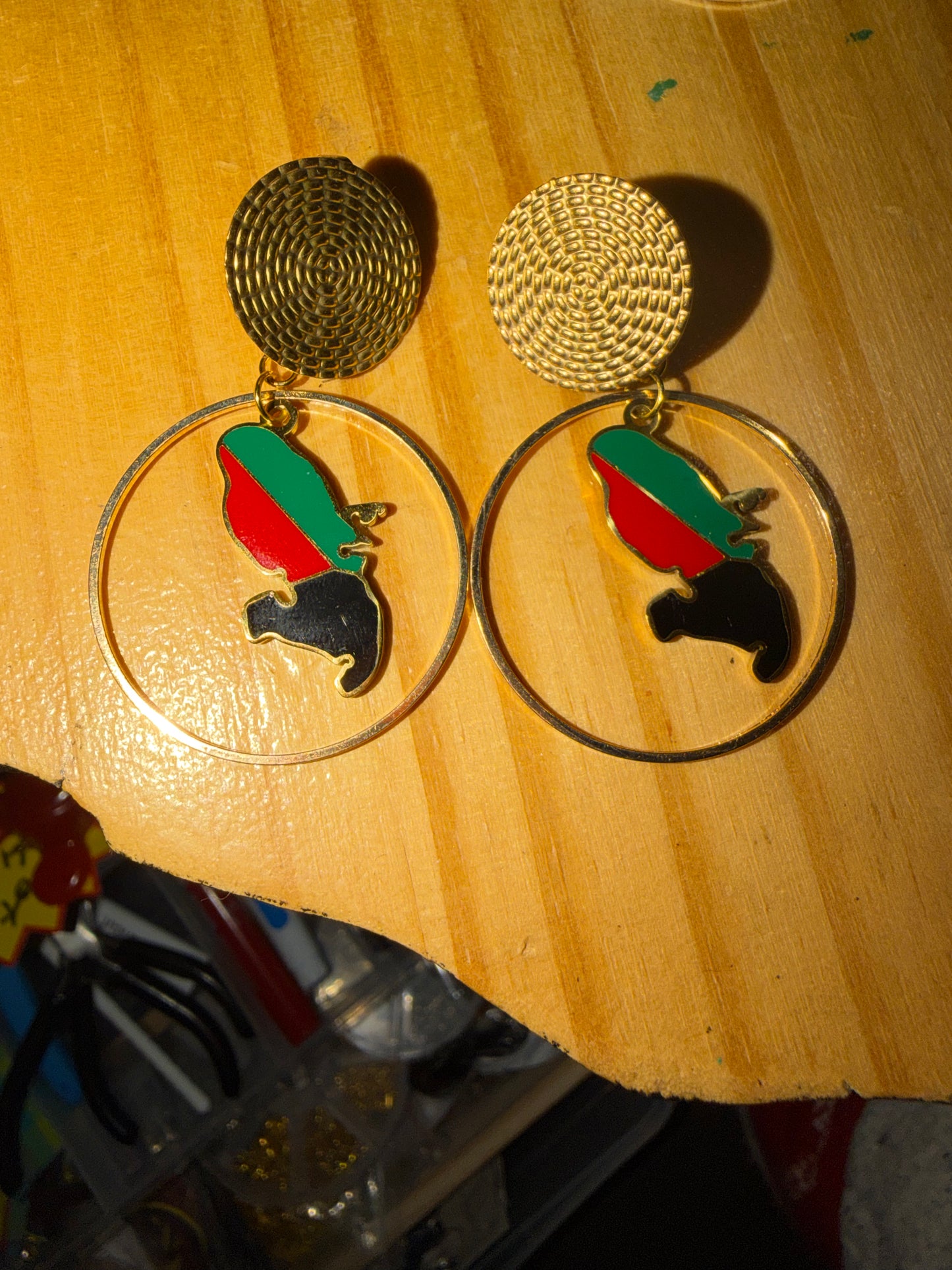 🌺 Boucles d’oreilles créole « KAWINA » Antilles/Guyane