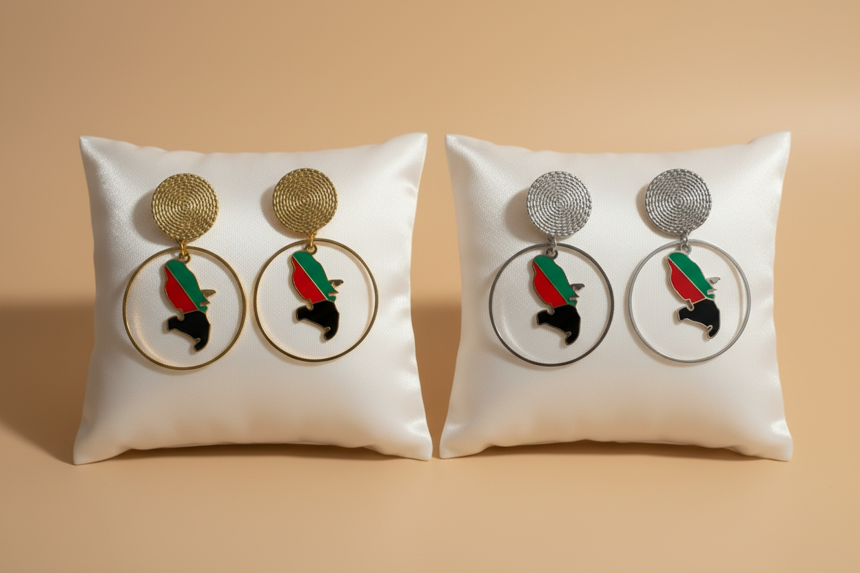 🌺 Boucles d’oreilles créole « KAWINA » Antilles/Guyane