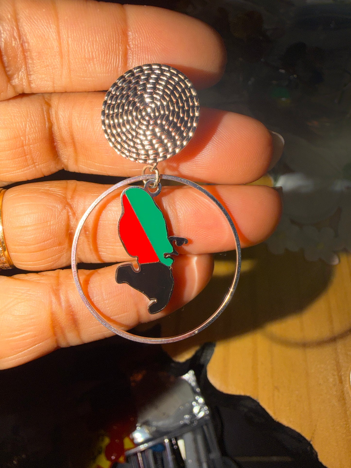 🌺 Boucles d’oreilles créole « KAWINA » Antilles/Guyane