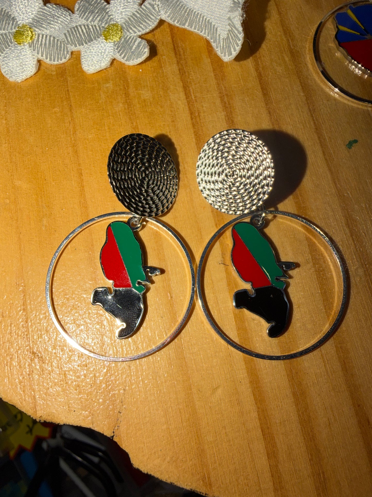 🌺 Boucles d’oreilles créole « KAWINA » Antilles/Guyane