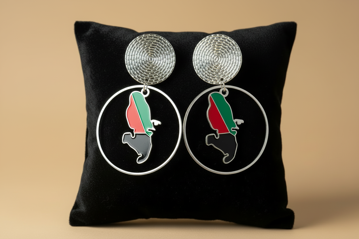 🌺 Boucles d’oreilles créole « KAWINA » Antilles/Guyane