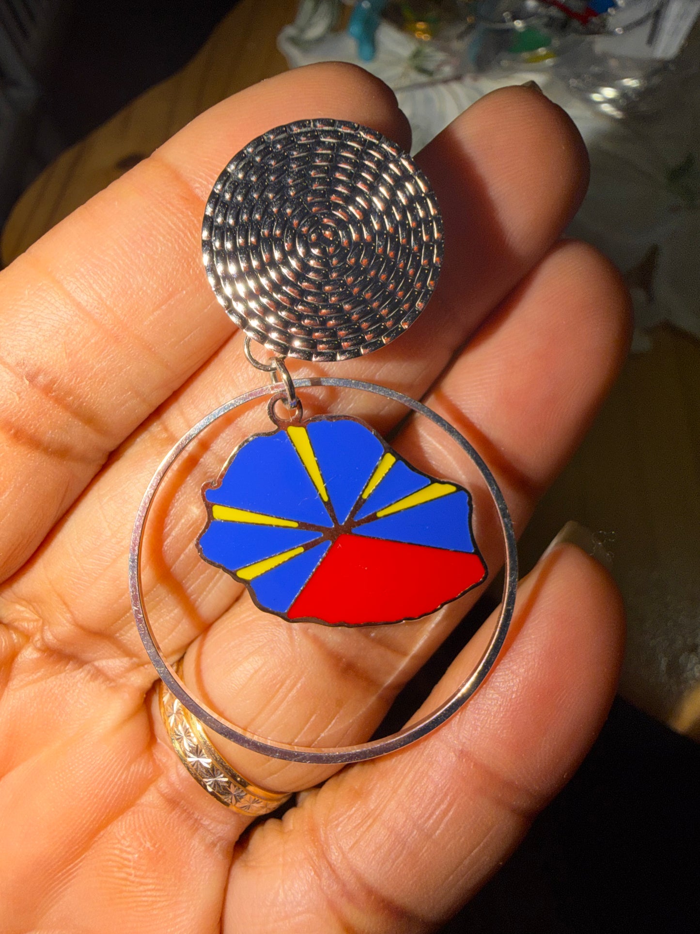 🌺 Boucles d’oreilles créole « KAWINA » Antilles/Guyane