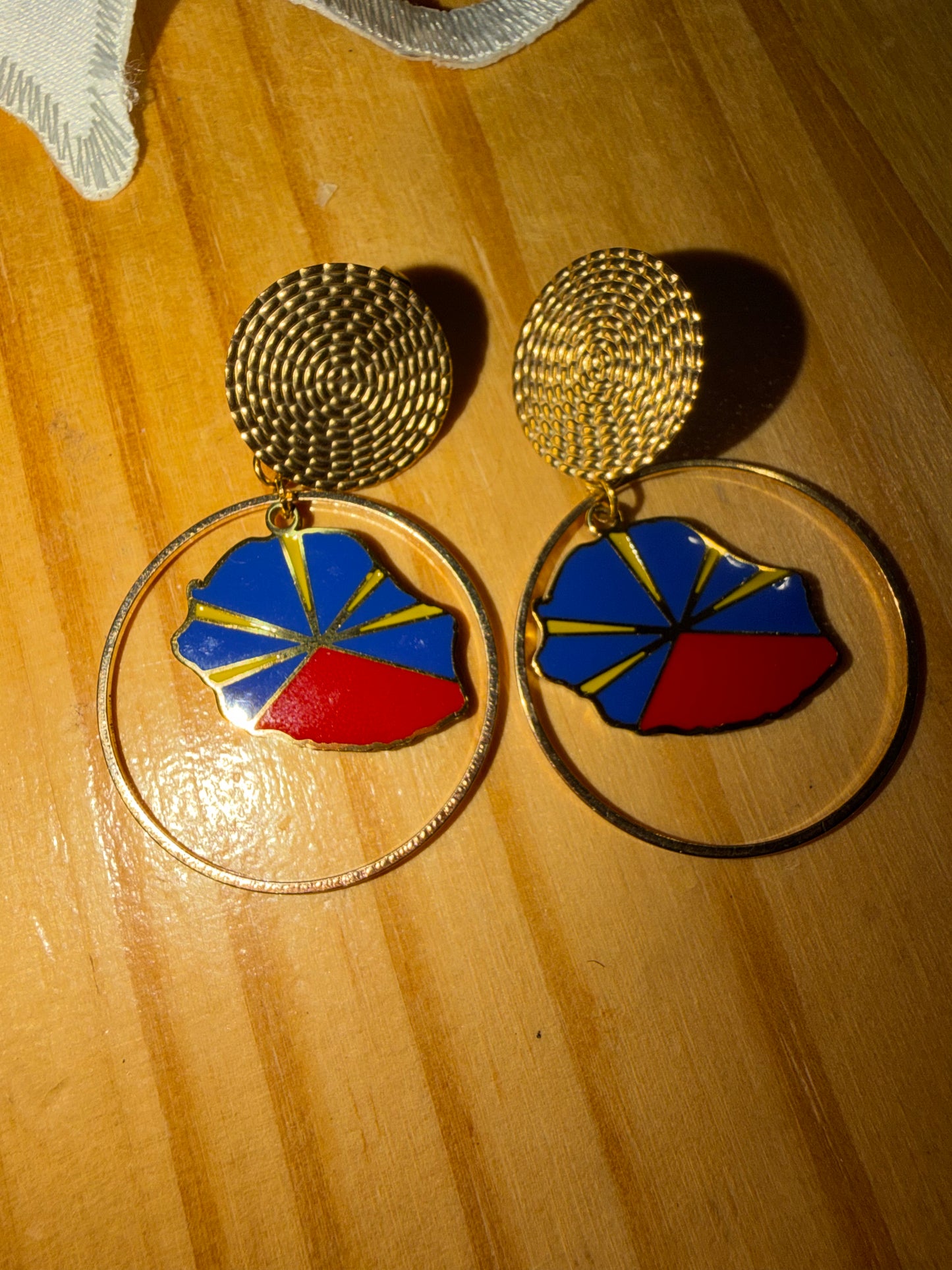 🌺 Boucles d’oreilles créole « KAWINA » Antilles/Guyane