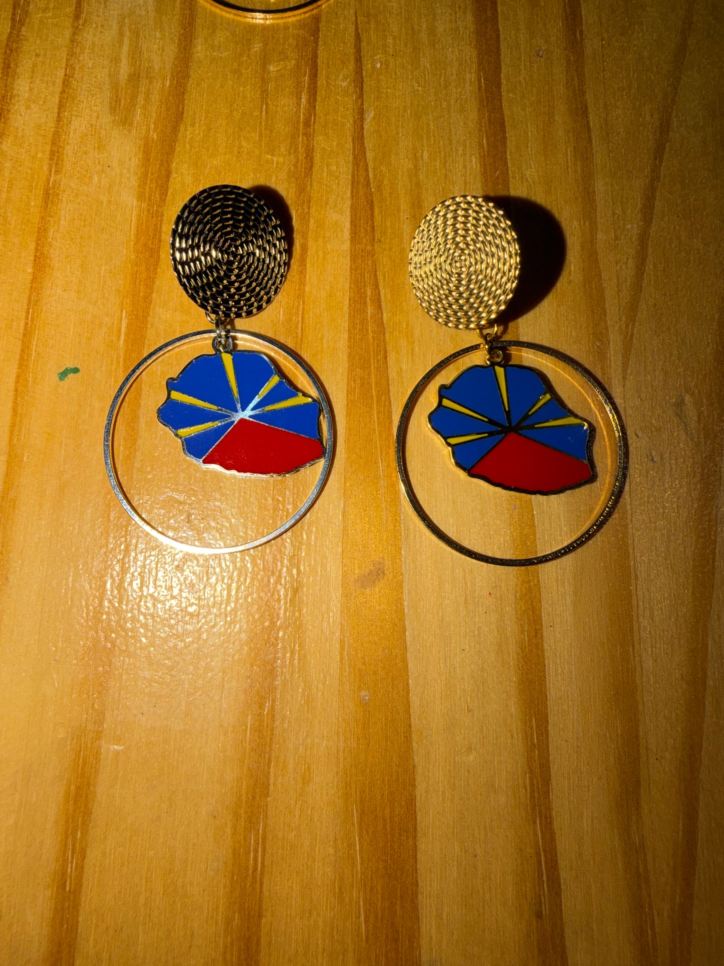 🌺 Boucles d’oreilles créole « KAWINA » Antilles/Guyane