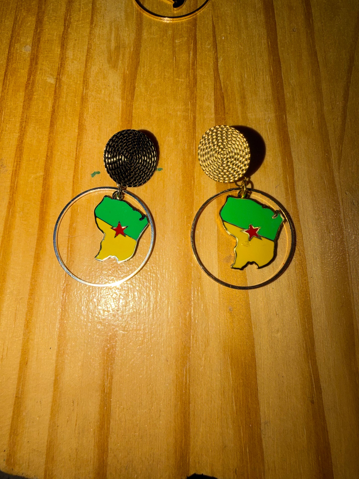 🌺 Boucles d’oreilles créole « KAWINA » Antilles/Guyane