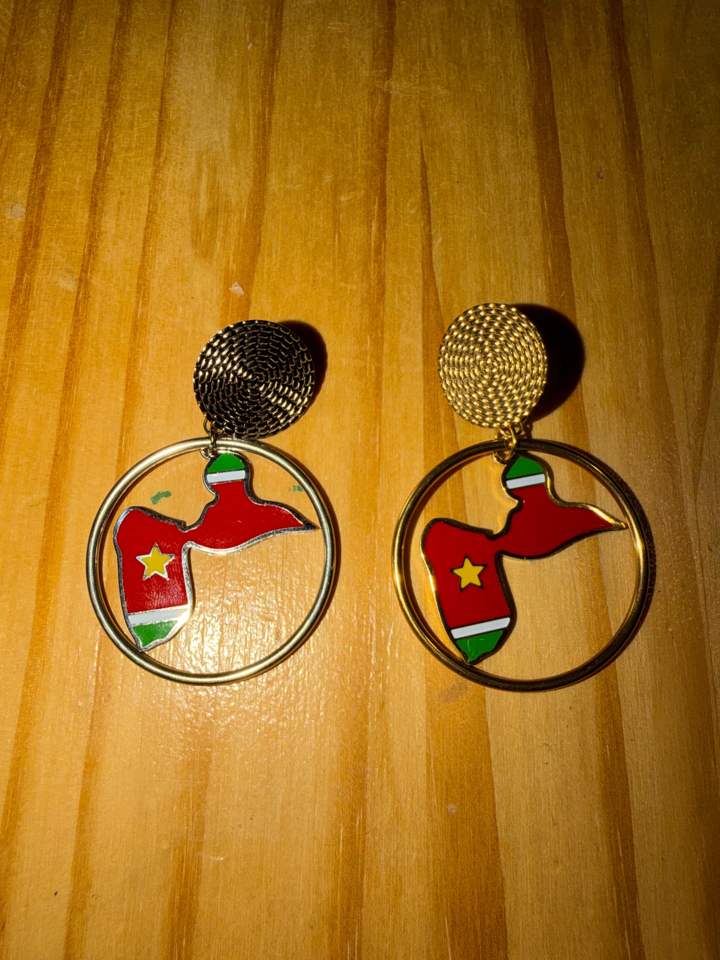🌺 Boucles d’oreilles créole « KAWINA » Antilles/Guyane